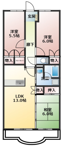 ヴェルドミール五和の間取り