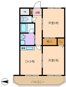 大阪市平野区長吉出戸のマンションの間取り