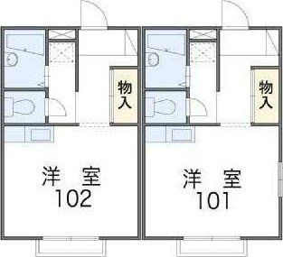 久喜市青毛のアパートの間取り