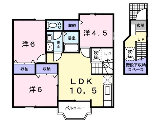 カーサ徳光Ｂの間取り