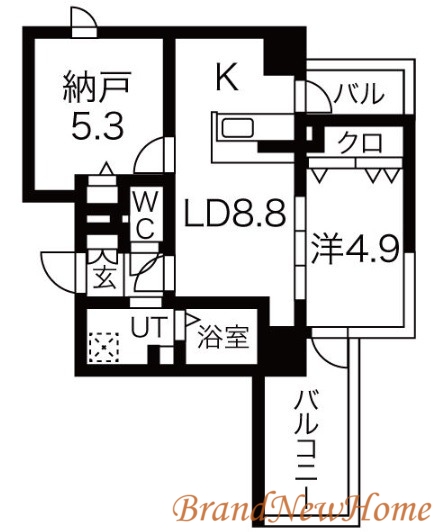 堺市堺区市之町東のマンションの間取り