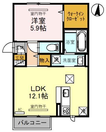 グランクレージュ有田川　Ａ棟の間取り