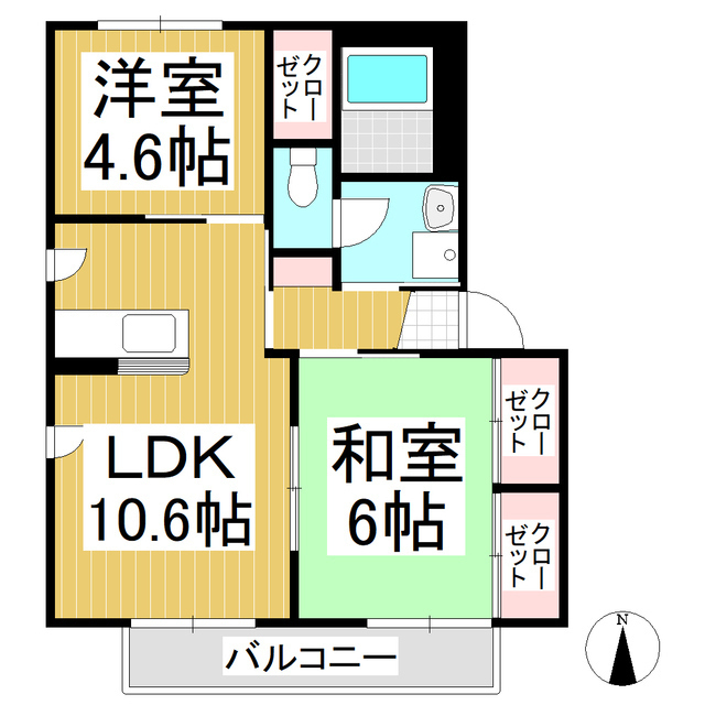 ニングルテラスＢ棟の間取り