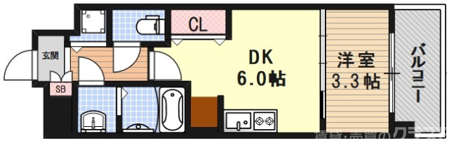 THE GARNET MILLENNIUM KYOTO九条烏丸の間取り