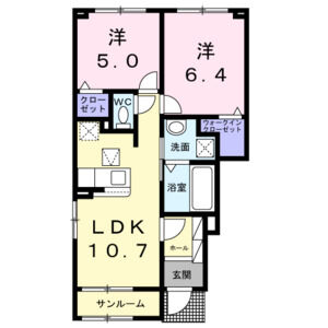 壬生町大師町アパートの間取り