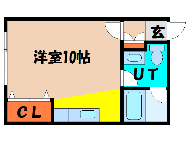 函館市大森町のアパートの間取り