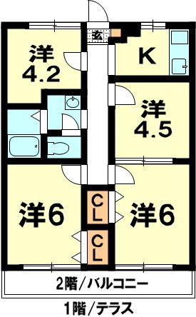 レイクランド稲枝の間取り