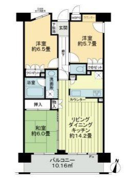 ライオンズプラザ平塚見附町の間取り