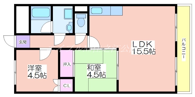 マンション　ハピネスの間取り