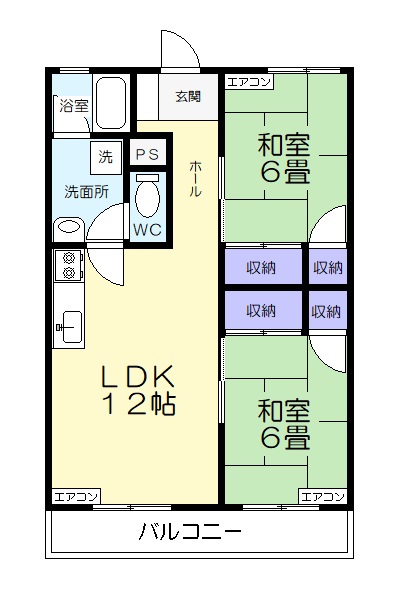 豊橋市菰口町のマンションの間取り