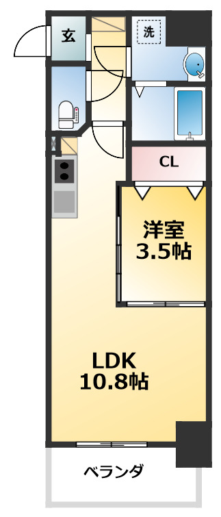 ラ・フォルム天満橋EASTの間取り