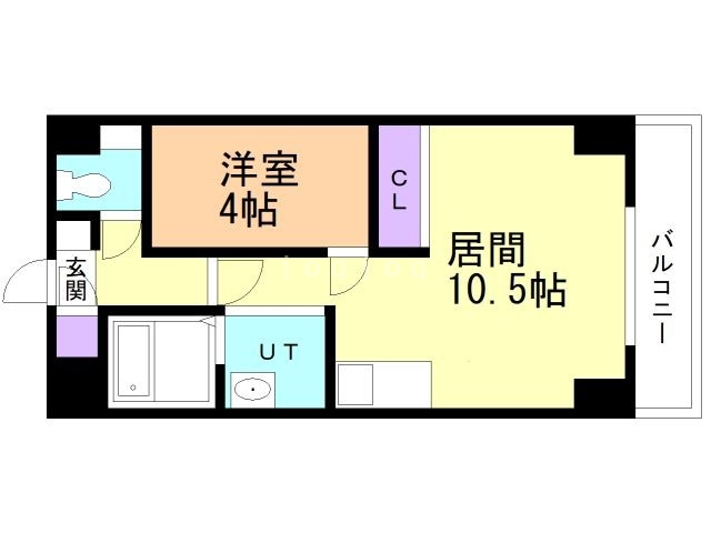 札幌市東区北十六条東のマンションの間取り