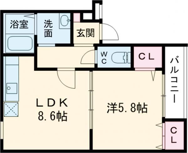 フジパレス石津川駅北II番館の間取り