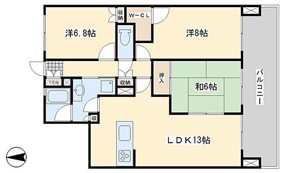 リビオ東田ヴィルコート II街区の間取り