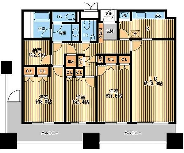 リバーサイド隅田セントラルタワーの間取り