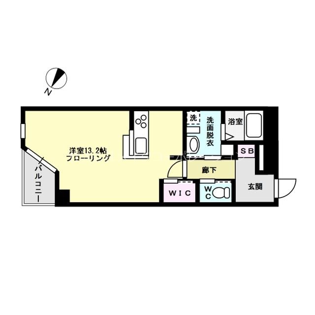 福岡市中央区地行のマンションの間取り