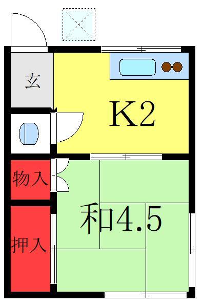 板橋区徳丸のアパートの間取り