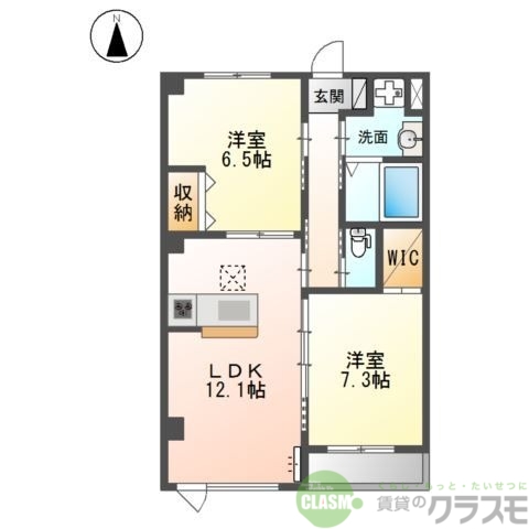 茨木市南安威のマンションの間取り