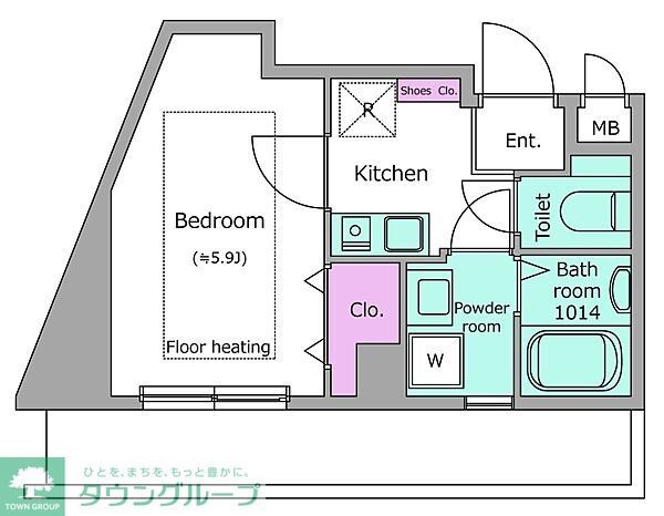 横浜市港北区菊名のマンションの間取り