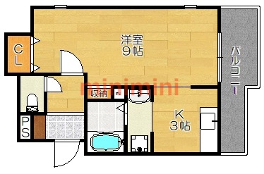 茨木市南春日丘のマンションの間取り