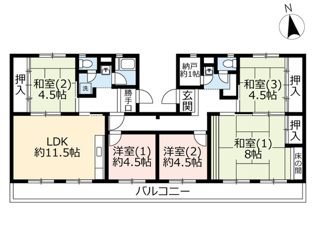 【ＵＲ保津川の間取り】