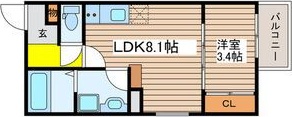 名古屋市熱田区伝馬のアパートの間取り