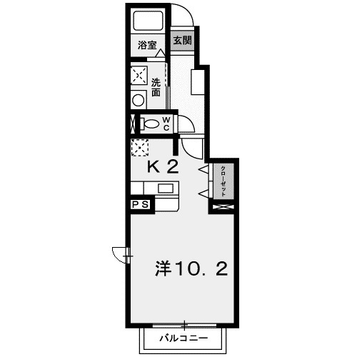 加須市花崎のアパートの間取り