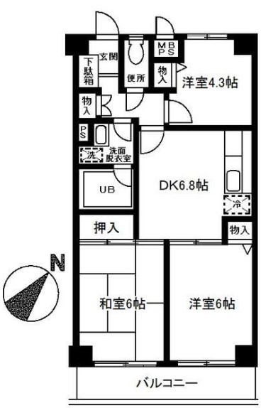 サントゥール白楽の間取り