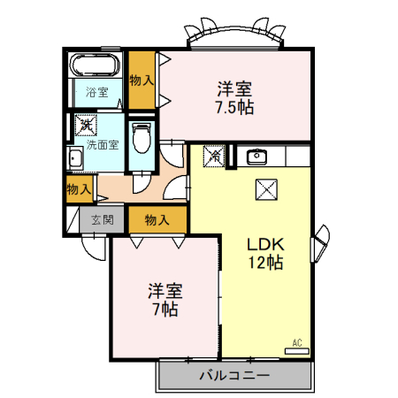 アザレアパーク　Ｂの間取り