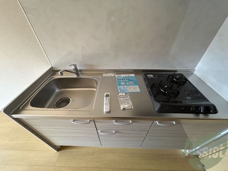 キッチン　キッチンにはガスコンロが設置してありますよ！