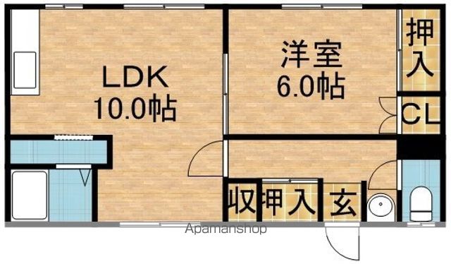 地下鉄南北線 自衛隊前駅 徒歩3分 2階建 築55年の間取り写真