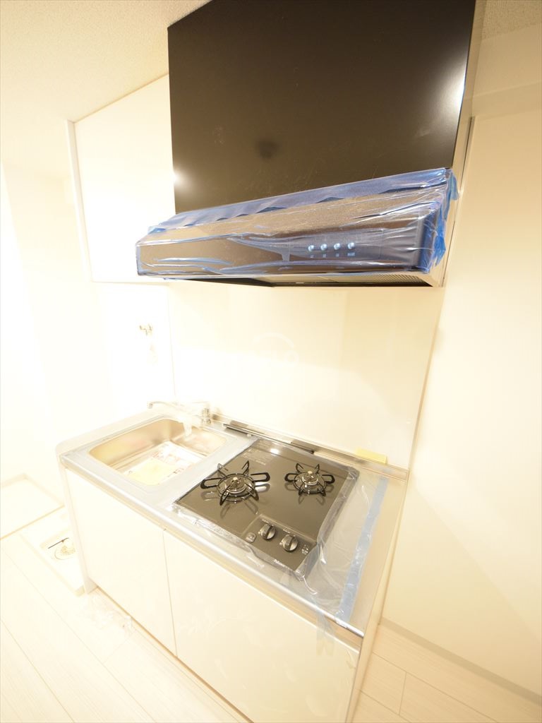 キッチン　オズレジデンス今里サウス　2口ガスシステムキッチン