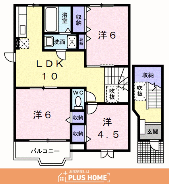 わかやま電鉄貴志川線 神前駅 徒歩7分 2階建 築23年の間取り写真