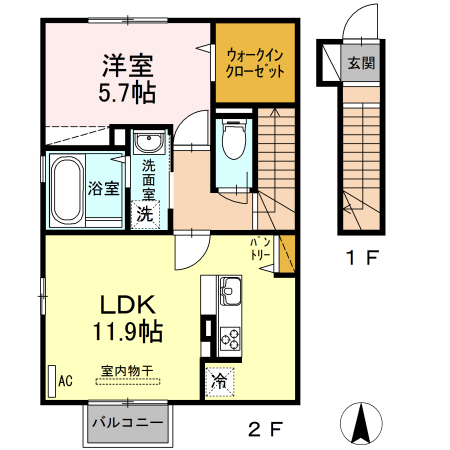 D-roomエクセルの間取り写真