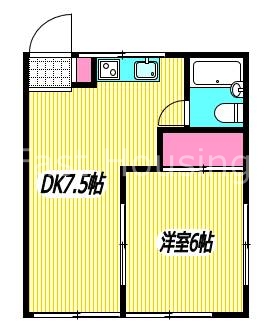西武池袋線 練馬駅 徒歩6分 2階建 築49年の間取り写真