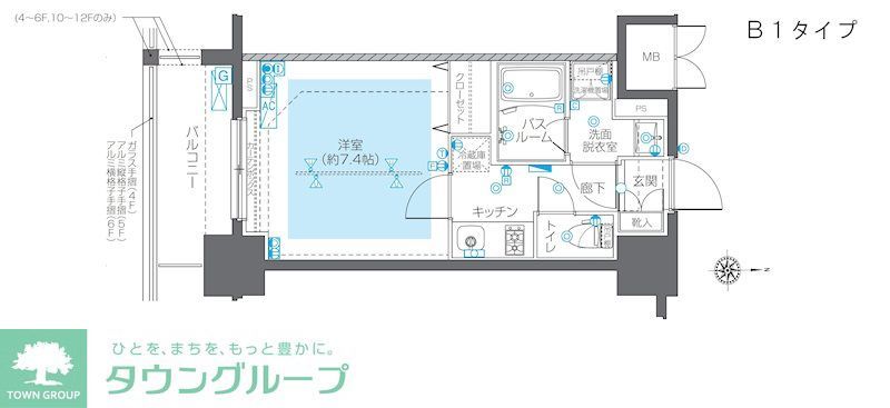 ZOOM江坂公園の間取り写真