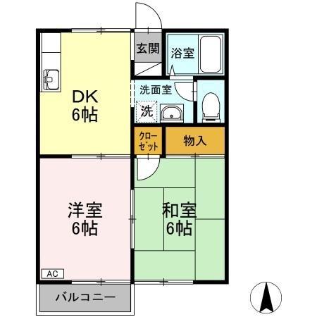 ＪＲ宇野線 常山駅 徒歩19分 2階建 築32年の間取り写真