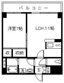 阪急京都線 上新庄駅 徒歩5分 5階建 築13年の間取り写真