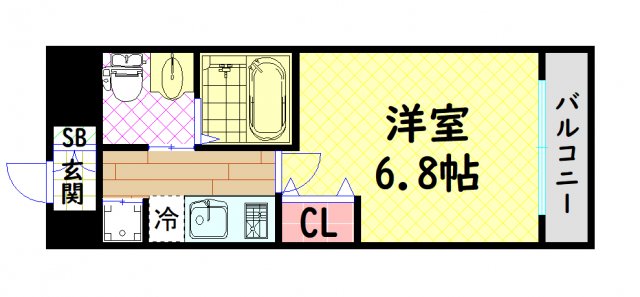ラシュレエグゼ難波西の間取り写真