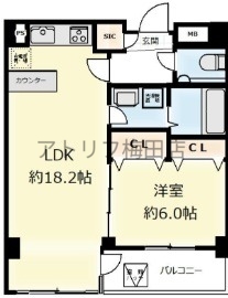 地下鉄千日前線 桜川駅 徒歩3分 11階建 築35年の間取り写真
