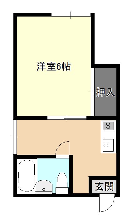 習志野市花咲のアパートの間取り