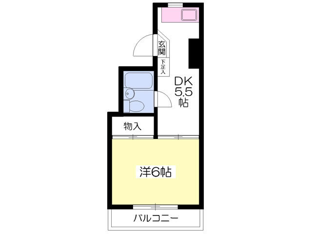 松山市柳井町のマンションの間取り