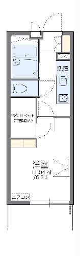 【レオパレスグリーンハイツ島崎の間取り】