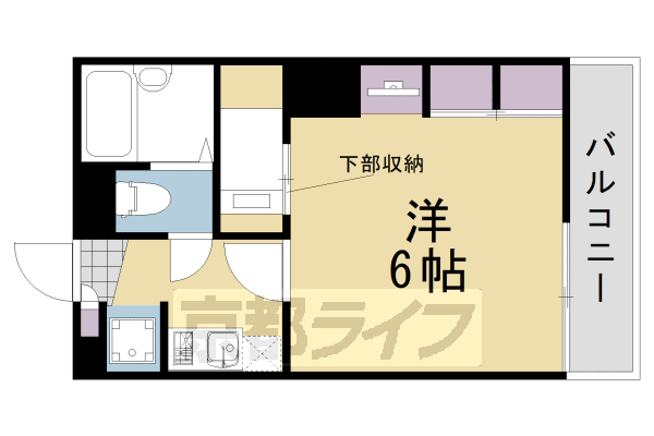 京都市西京区樫原芋峠のアパートの間取り