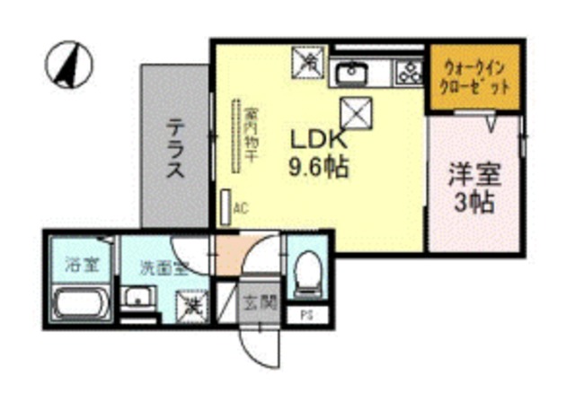 大阪市西淀川区大和田のアパートの間取り