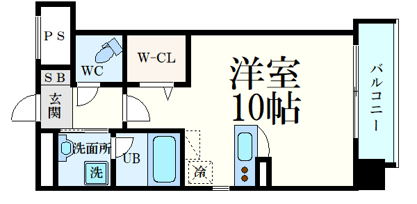 広島市南区比治山町のマンションの間取り