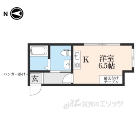 京都市下京区徳屋町のアパートの間取り