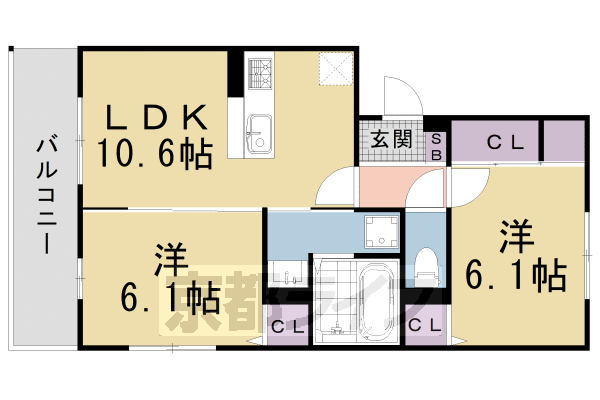 Ｄ－ＲＯＯＭ瀬戸川の間取り