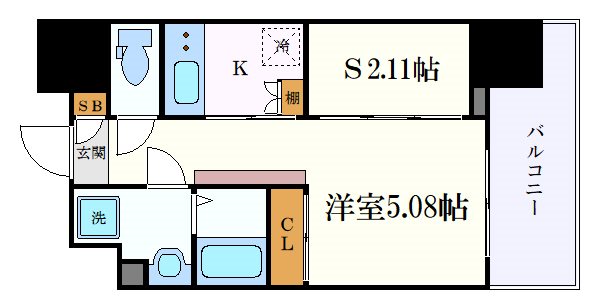 愛知県名古屋市中区橘１（マンション）の賃貸物件の間取り