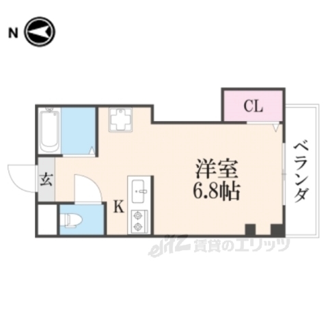 大津市木下町のマンションの間取り